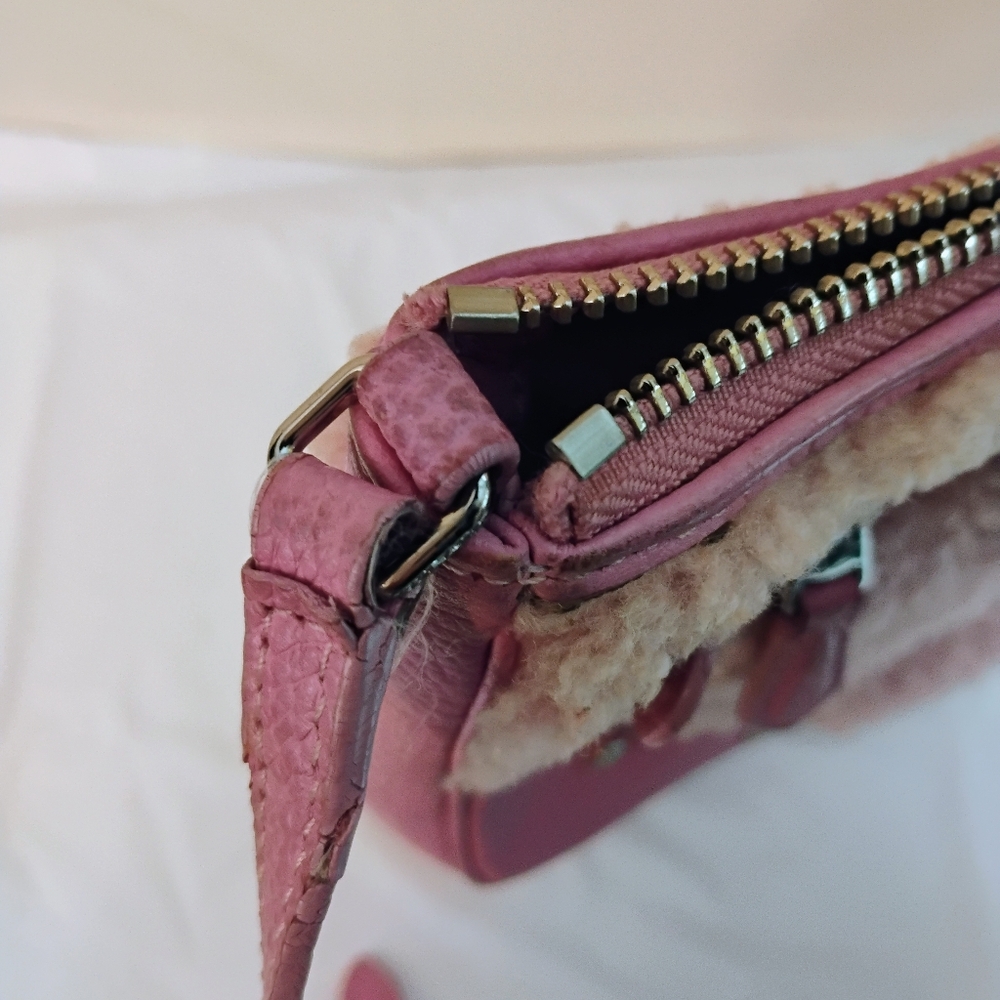 Pink Shearling Crossbody Bag - Picture 12 of 13